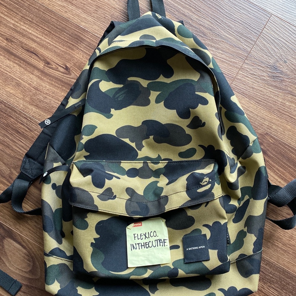 *SOLD* Bape 1st Camo Cordura Day Pack 2016 Yellow Camo